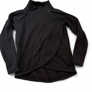 Black athleta small fleece zip
